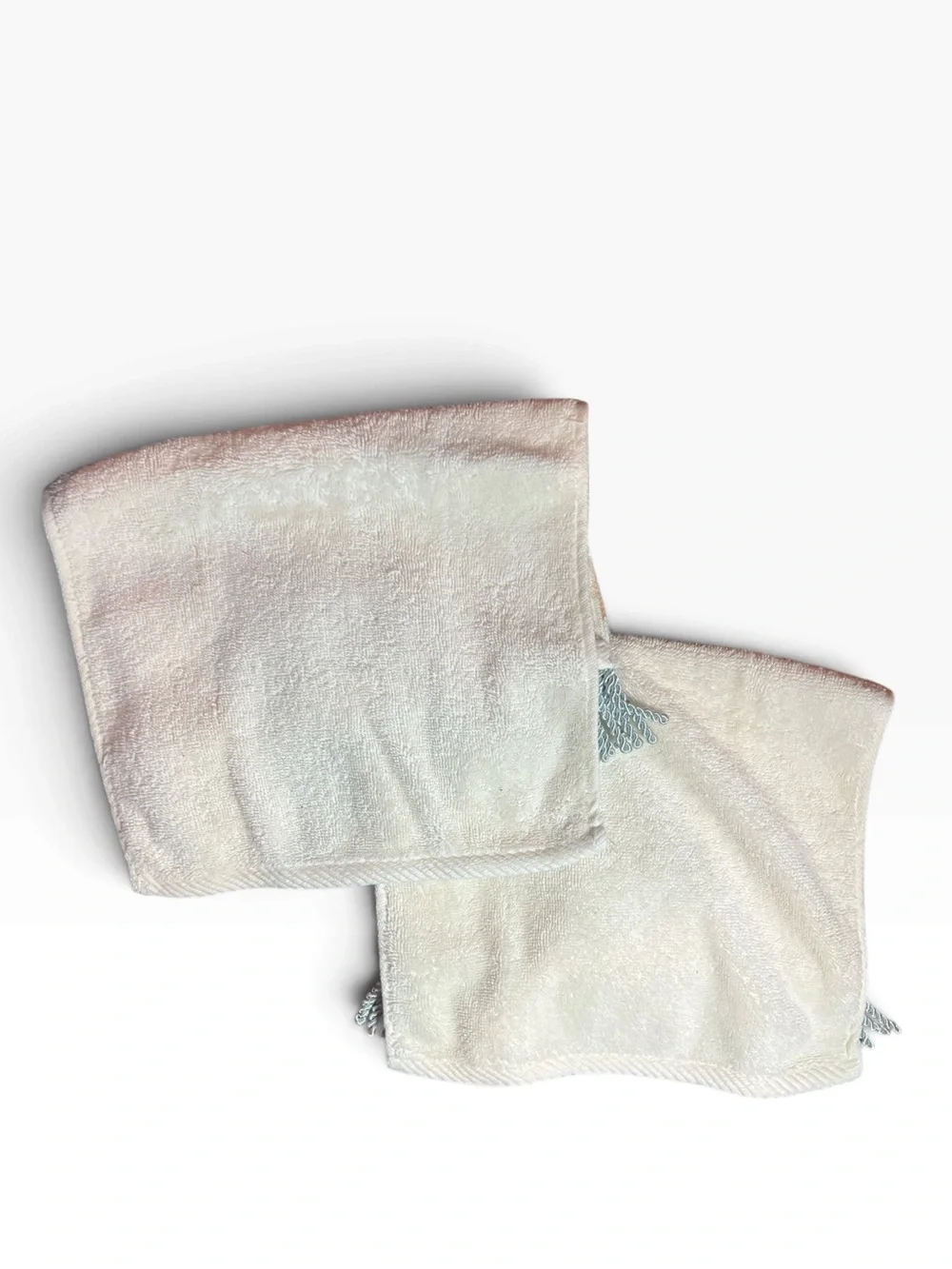 Croscill Blue Wisteria Cream & Light Blue Bath and Hand Towels Set of 2